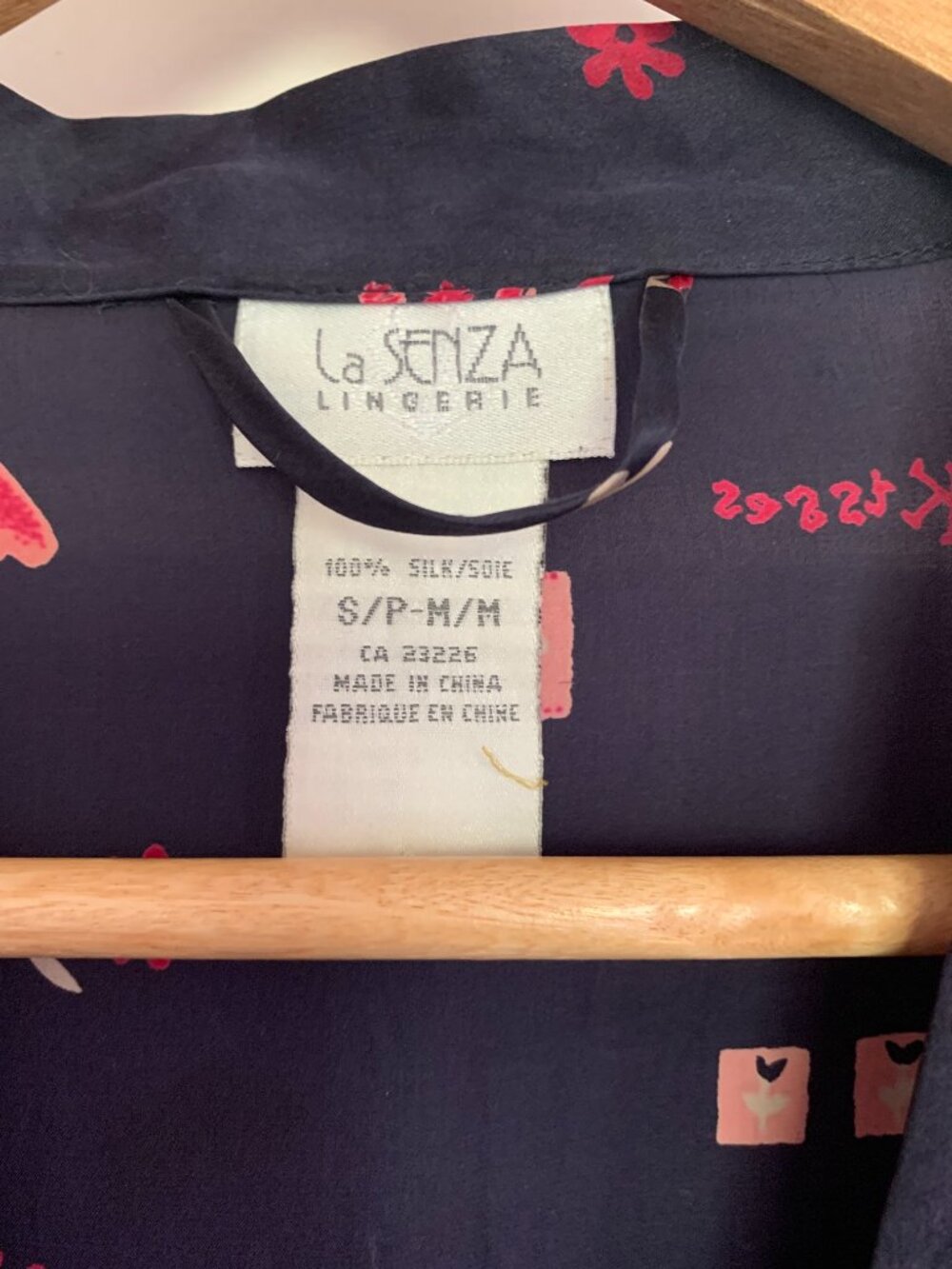 Sweet 100% Silk Robe in Midnight Blue - Picture 7 of 7